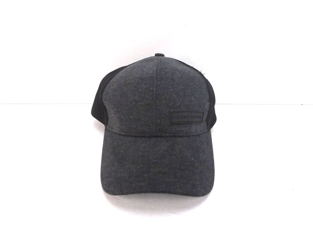 Perry Ellis Mens Hat Adjustable Snap Back Black Baseball Cap One Size